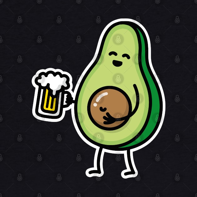 Funny avocado beer belly funny beer drinker gift Keto Ketones diet by LaundryFactory